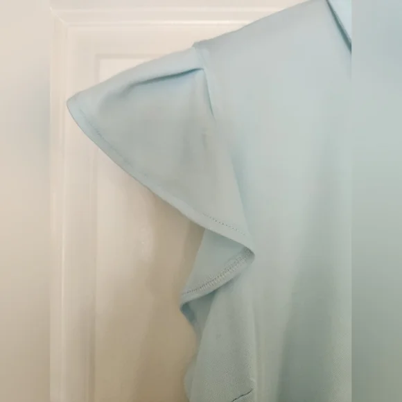 Walter Hagen Women's Clubhouse Flutter Sleeve Golf Shirt, size M, Light Blue NWT - Picture 5 of 10